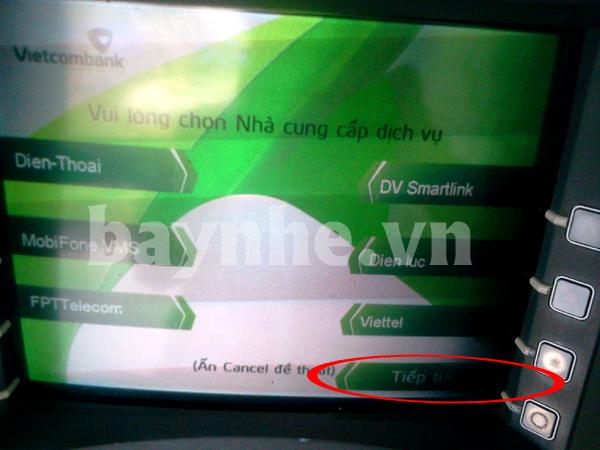 Hướng dẫn thanh toán vé máy bay qua ATM