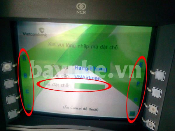 Hướng dẫn thanh toán vé máy bay qua ATM