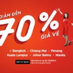 AirAsia giảm 70% giá vé, từ Việt Nam bay khắp muôn nơi